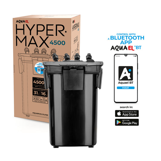 AQUAEL - Hypermax 4500 Ultimate Smart External Cannister Filter for 200 to 1500L Best Performing Filter