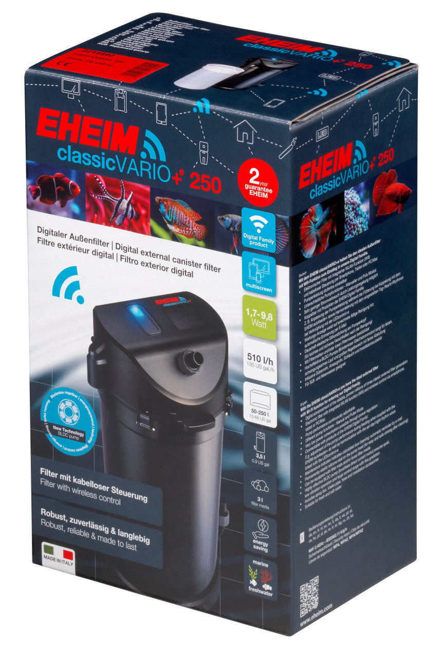 EHEIM - classicVARIO+e Smart classic external filter with wireless WIFI APP Control