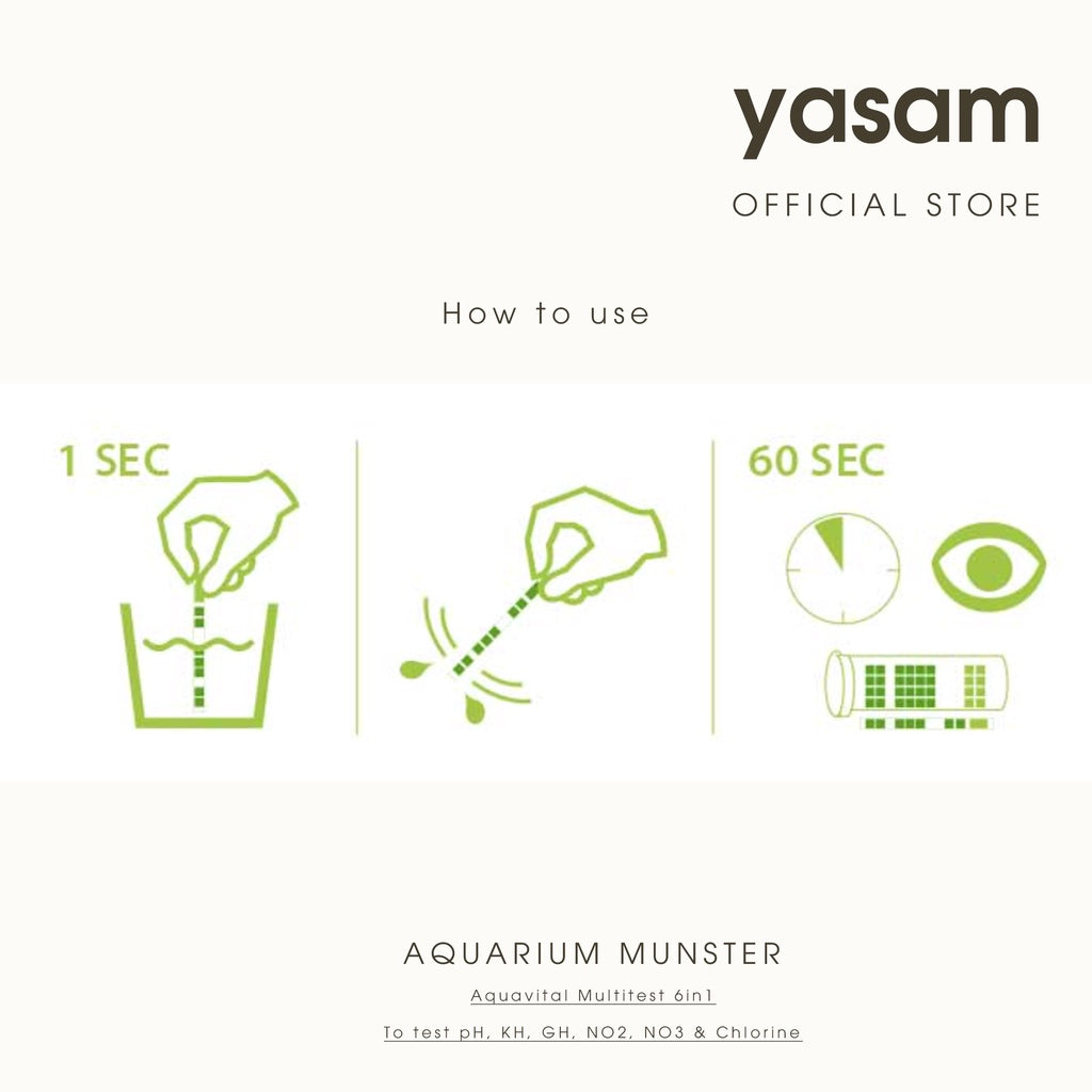 明斯特水族馆 - Aquavital Multitest 6in1(pH、KH、GH、NO3、CL2)
