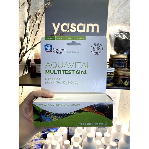明斯特水族馆 - Aquavital Multitest 6in1(pH、KH、GH、NO3、CL2)