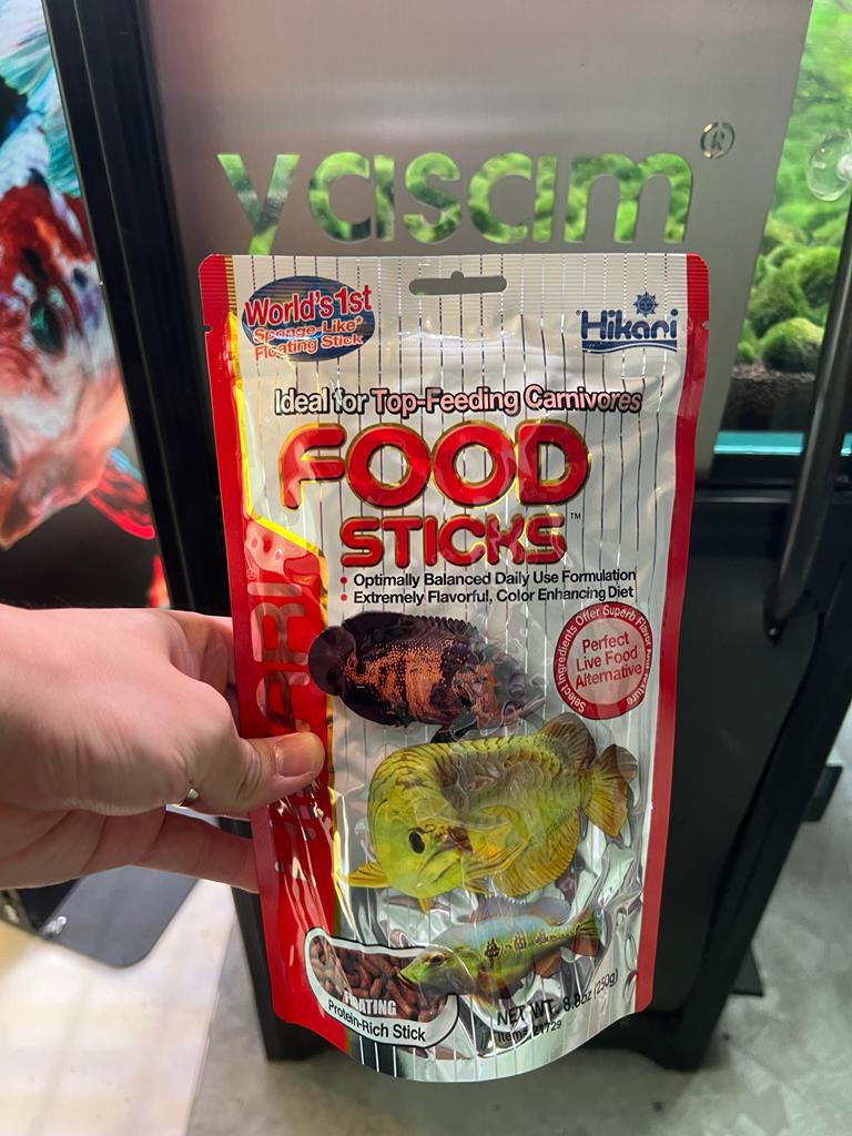 HIKARI - 顶部喂养食肉动物龙鱼罗汉奥斯卡花角的食物棒