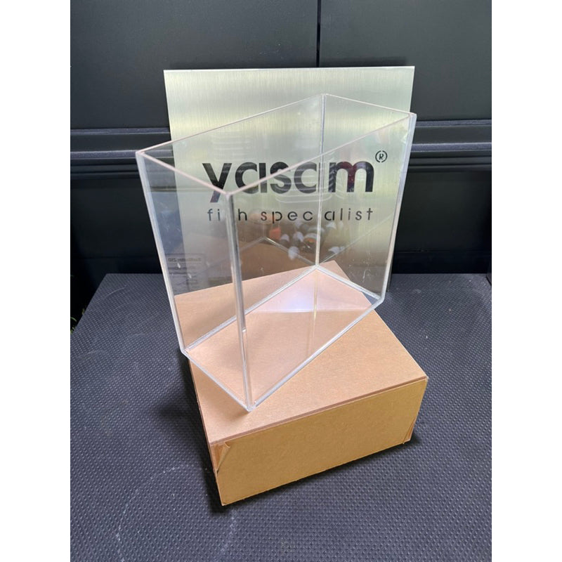 YASAM - 光学透明亚克力鱼缸适用于斗鱼 L20 W10 H20