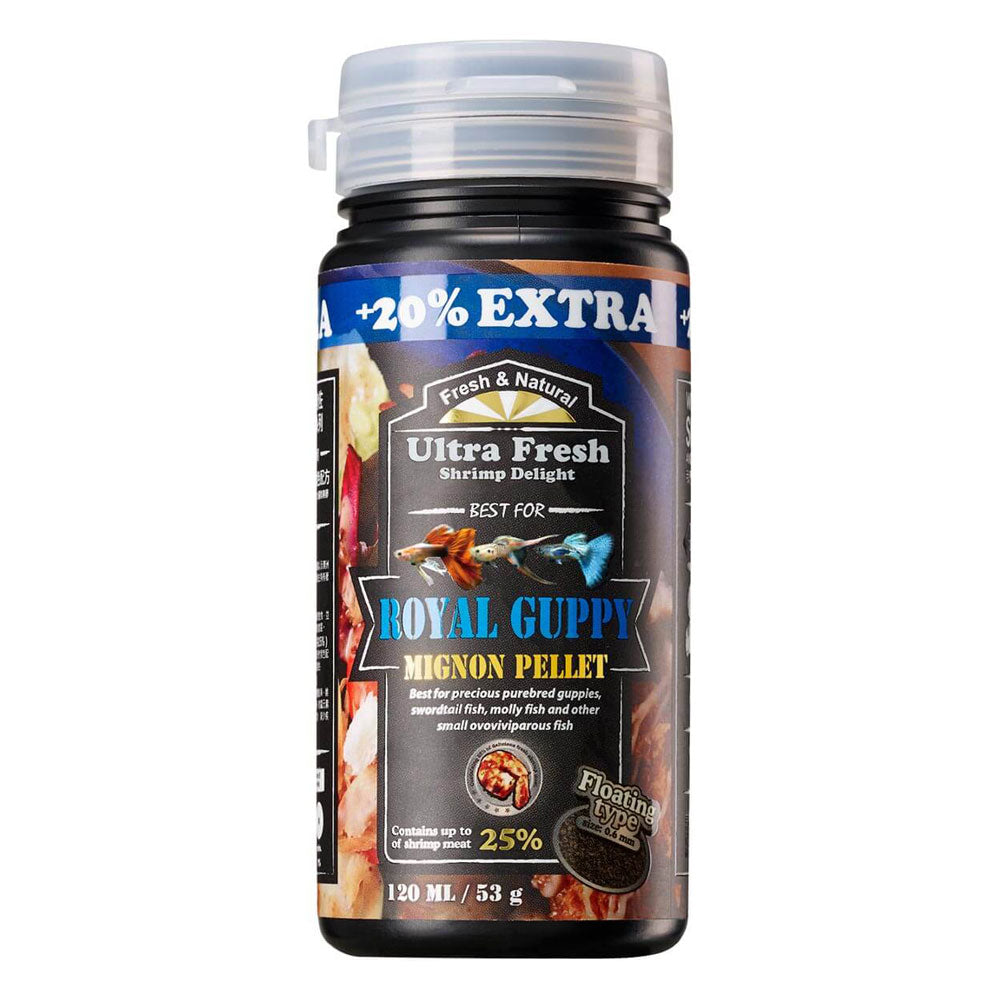 AZOO - Royal Guppy Mignon Pellet For Guppies, Swordtail, Molly Fish 120ml 53g/ 330ml 130g