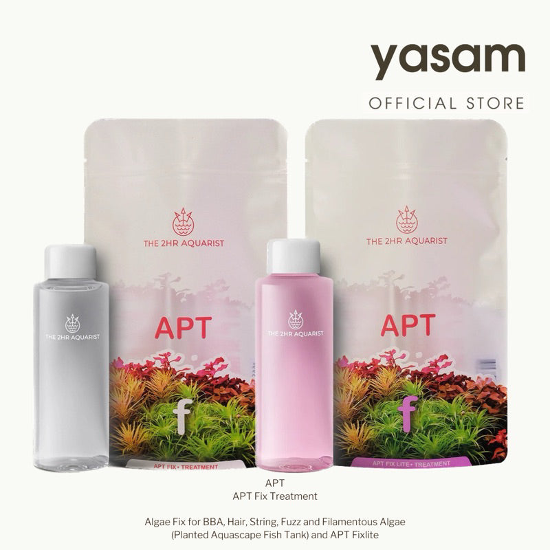APT - f Algae Fix untuk BBA, Hair, String, Fuzz dan Filamentous Algae (Tanaman Tangki Ikan Aquascape) dan APT Fixlite