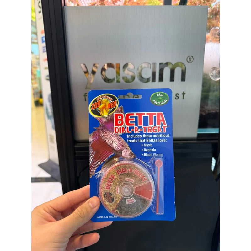 ZOO MED - Betta Dial A Treat Frozen Dried Mysis, Daphnia, Bloodworms feeding treats for your betta