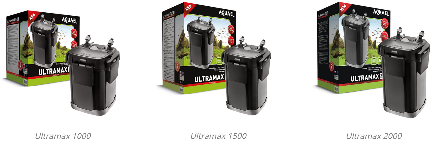 AQUAEL - ULTRAMAX External Cannister Freshwater and Marine Filter 1000 1500 2000