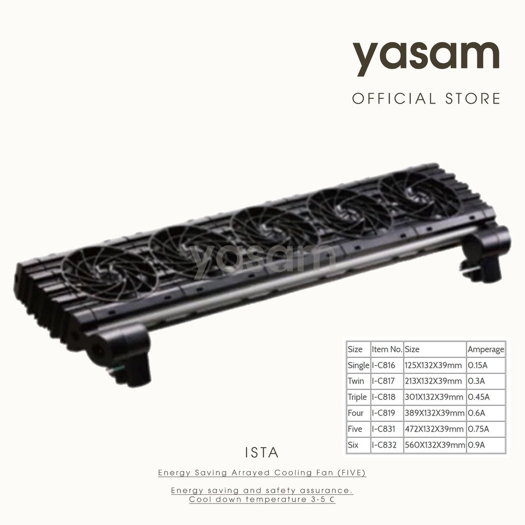 ISTA - (6 SIZES) Aquarium Cooling Fan Energy Saving Cooler