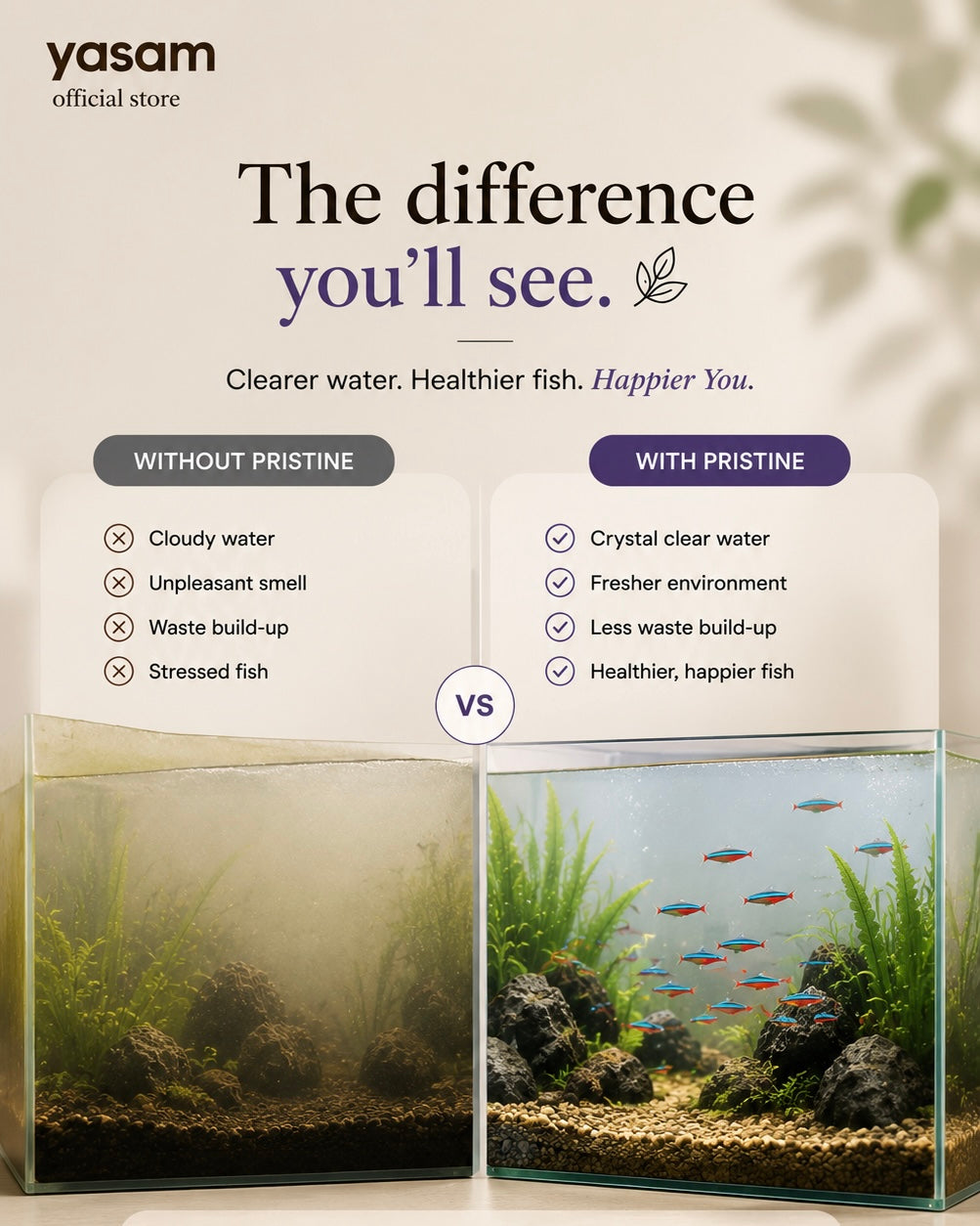 Cloudy Aquarium Water? Bad Smell? Here’s How to Restore Crystal Clear Water Naturally