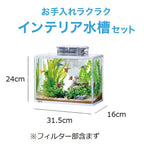 GEX - Marina Slim S White Tank good for Giant Betta, Wild Betta (Light and Easy to Wash) 1 Feet Tank