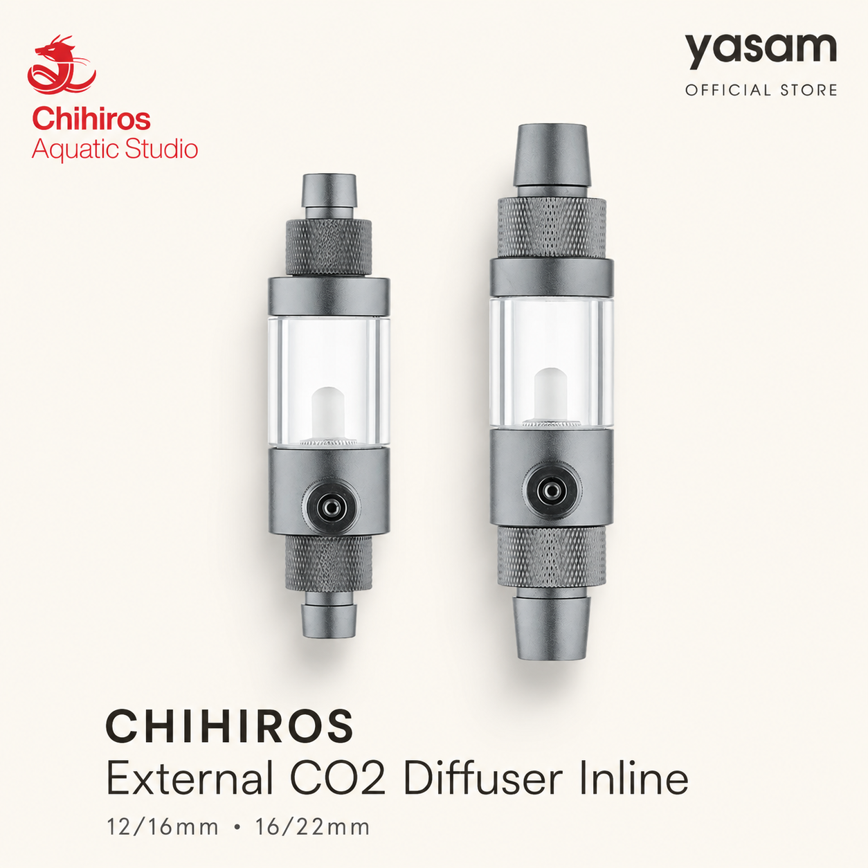 CHIHIROS - External CO2 Diffuser Inline Pipe Installation 12/16mm and 16/22mm