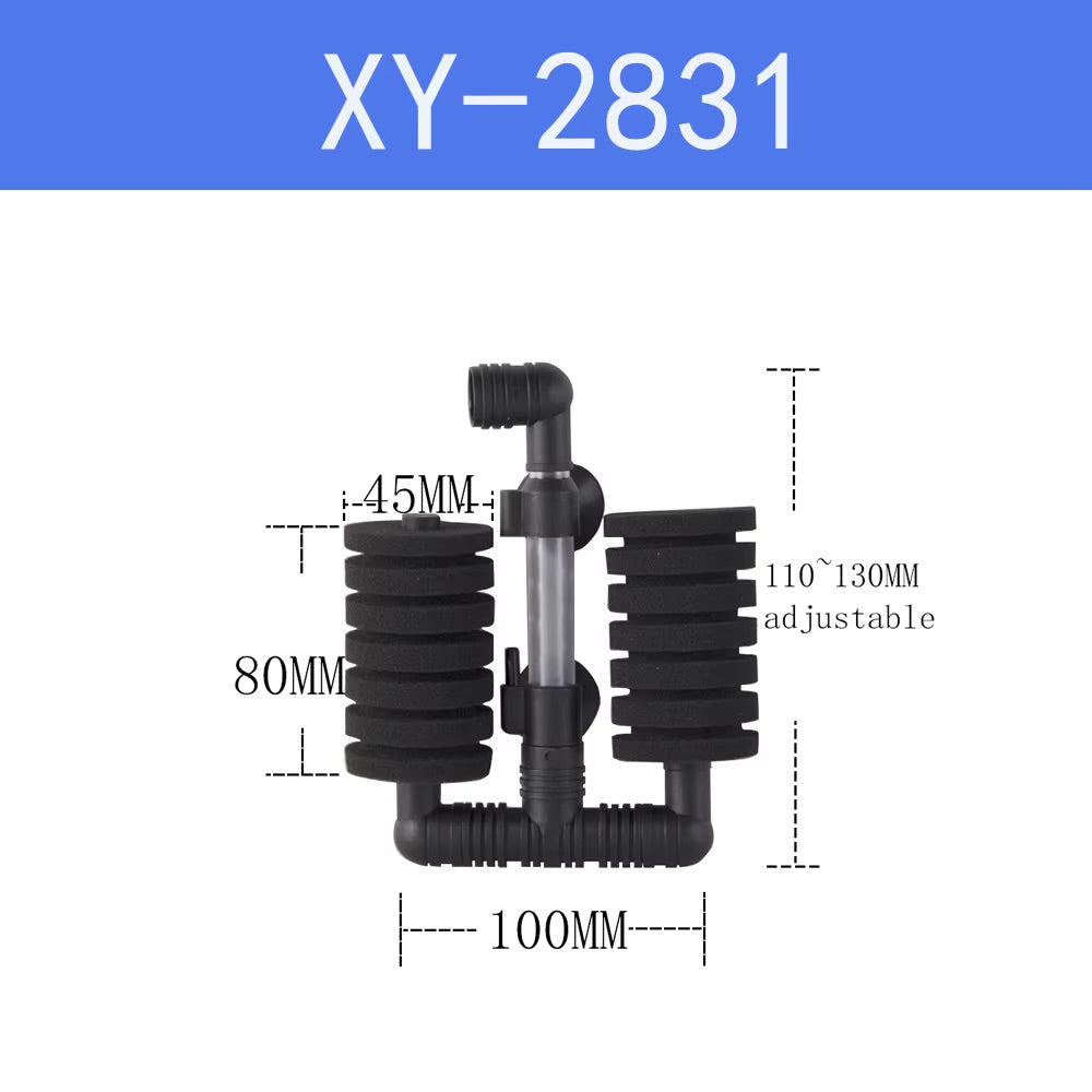 YASAM - Xinyou XY-2831 Bio Sponge Filter and Media best for Pleco, Shrimp Tanks CRS