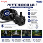JEBAO - 3 Pin Plug Outdoors Water Pump Aquarium (2m Weather Proof Cable) - 650-1,500(L/Hr)