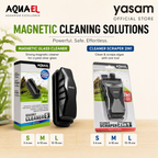 AQUAEL - Magnetic Glass Cleaner S/M/L (6mm/10mm/15mm) and Cleaner Scraper 2in1 (S/M/L)