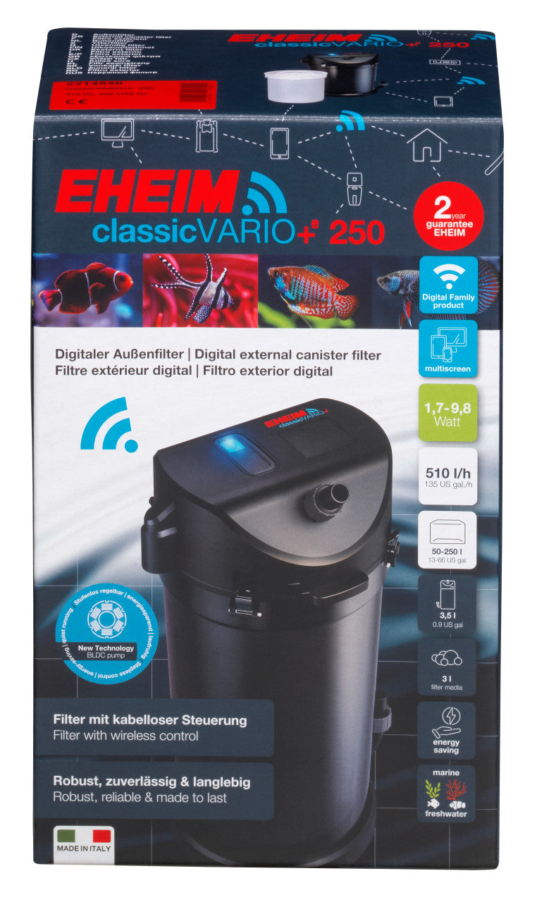 EHEIM - classicVARIO+e  Smart classic external ﬁlter with wireless WIFI APP Control