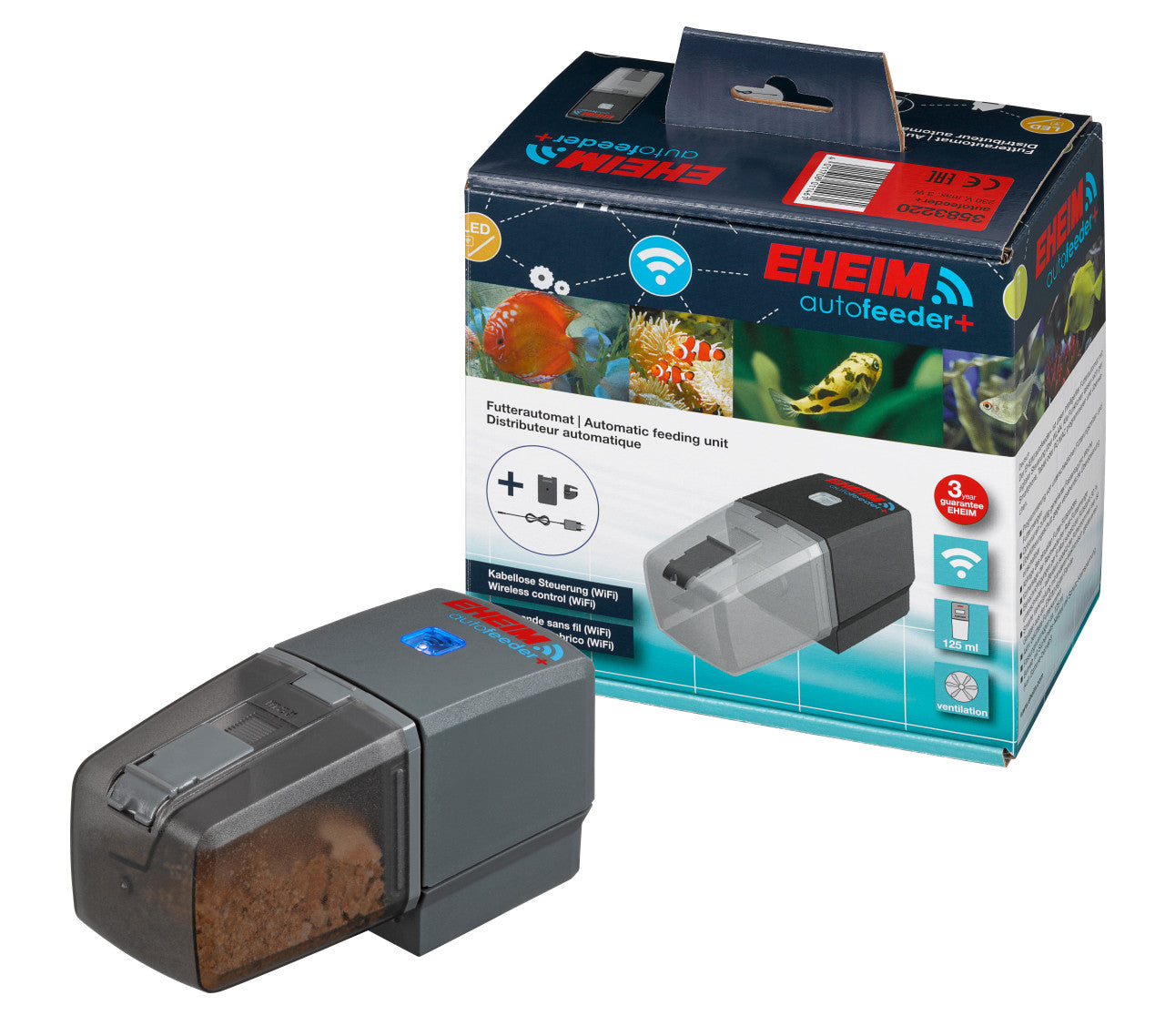 EHEIM - Autofeeder Large Volume for Long Holidays with option for Autofeeder Plus +Smart Connection Suitable for Freshwater and Saltwater