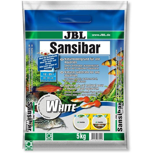 JBL - Sansibar White Sand from Natural Quartz Clean Contrast Sand for Aquarium 5kg