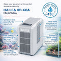 HAILEA - HB-60A Mini Chiller for Small Aquariums and Aquascape