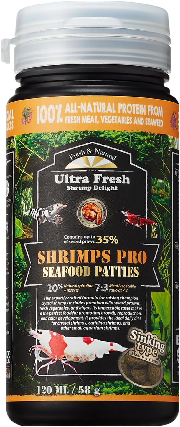 AZOO - Ultra Fresh Shrimp Pro Seafood Patties Shrimp Food Crystal Caridina Neocaridina Feed