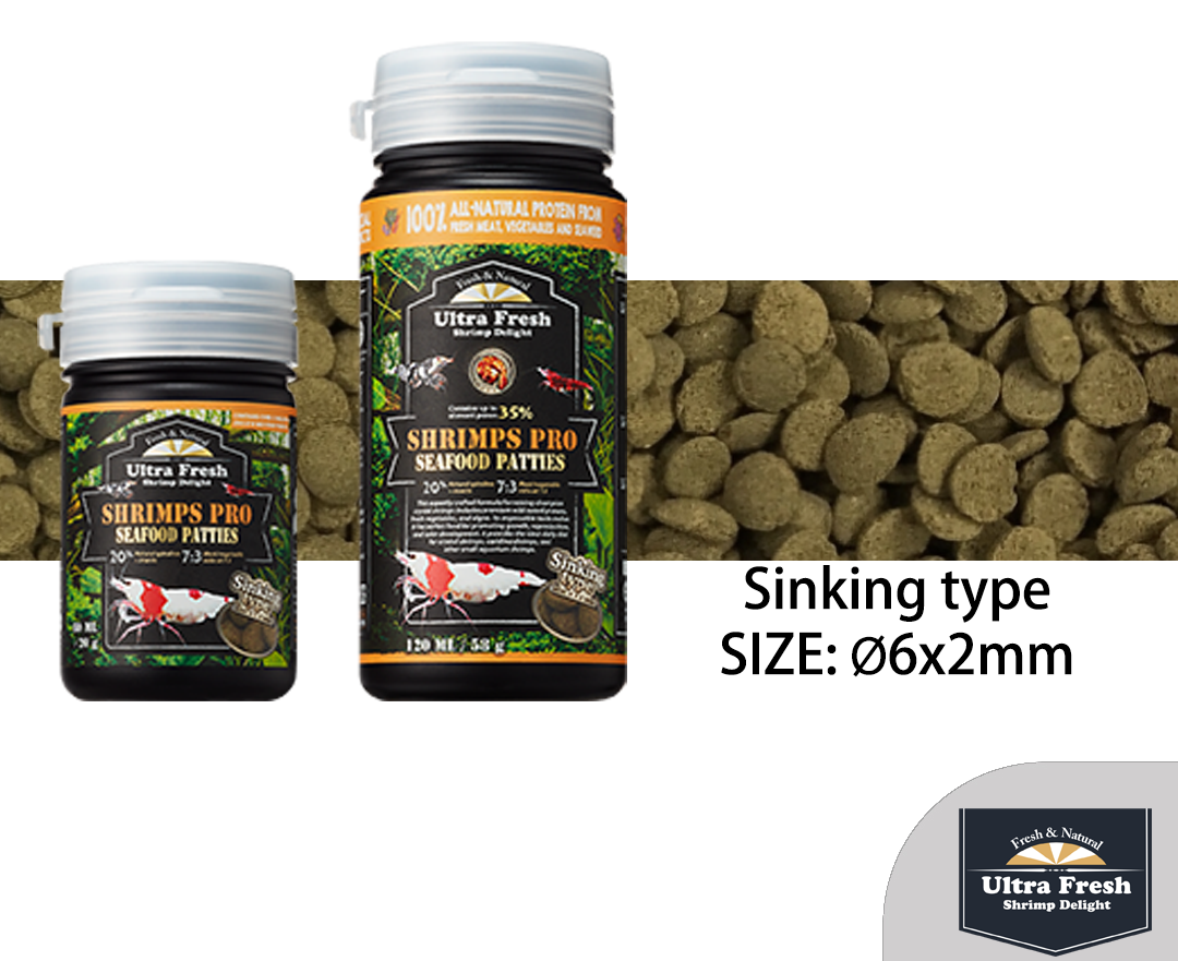AZOO - Ultra Fresh Shrimp Pro Seafood Patties Shrimp Food Crystal Caridina Neocaridina Feed