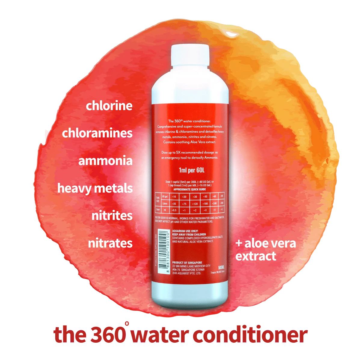 2Hr Aquarist APT PURE Water Conditioner Dechlorinator Chloramine Ammonia Detoxifier 300ml