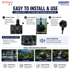 JEBAO - 3 Pin Plug Outdoors Water Pump Aquarium (2m Weather Proof Cable) - 650-1,500(L/Hr)
