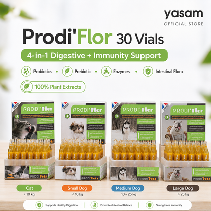 Prodipets - PRODI'FLOR Cat & Dog 30 Vials Probiotics Prebiotics Gut Health & Immunity Supplement