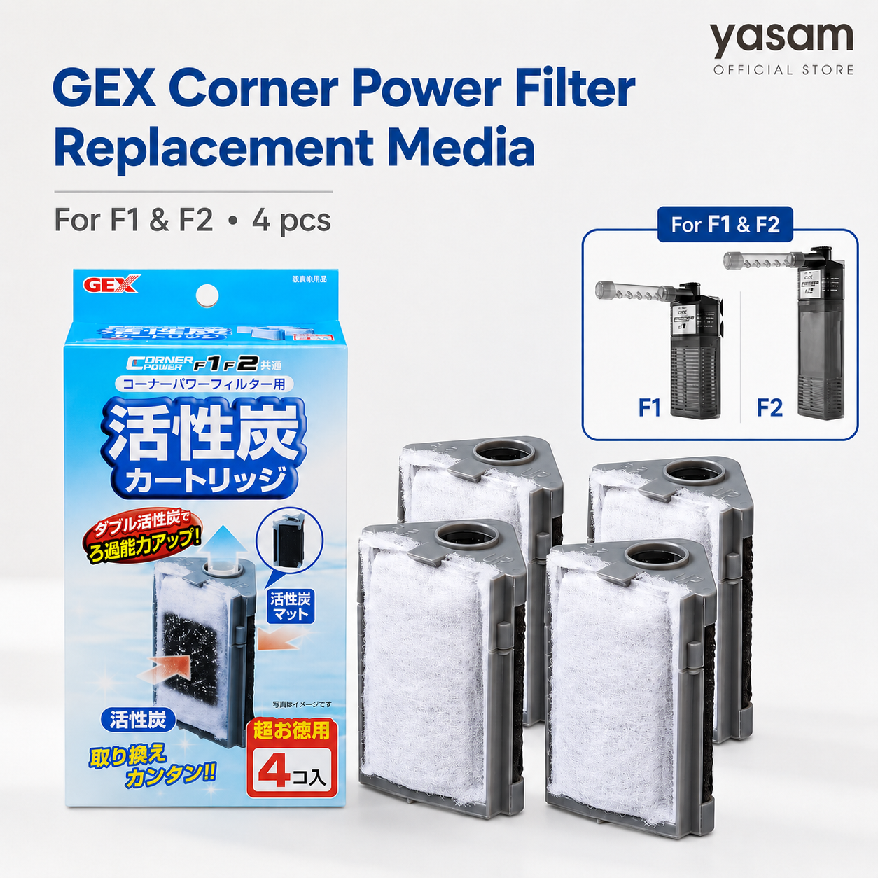 GEX - Corner Power Filter Replacement Media for F1 and F2