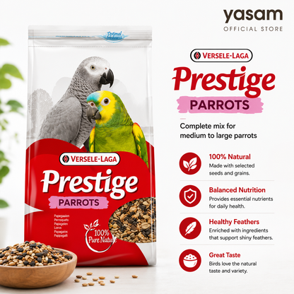 VERSELE LAGA - Prestige Bird Food 1kg Parrot Budgie Big Parakeet Seed Mix