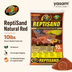 Zoo Med - ReptiSand Natural Red 10lbs Desert Reptile Substrate Bearded Dragon Leopard Gecko Repti Sand