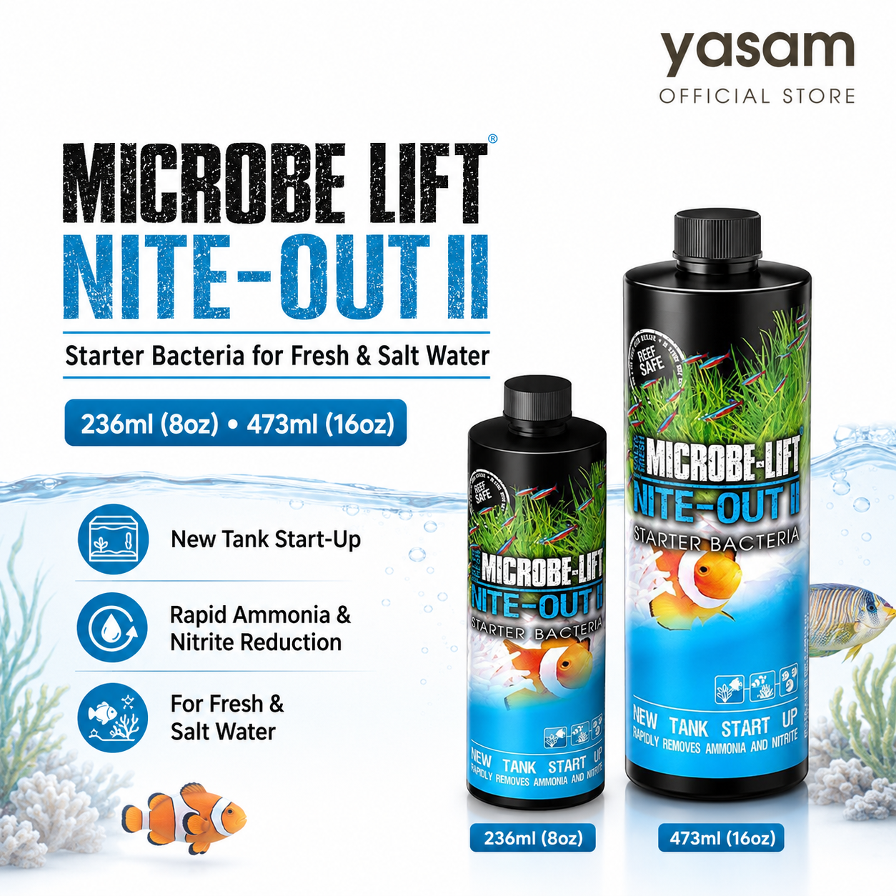 MICROBE LIFT - Nite-Out II (Salt and Fresh Water Nitrite Reducer)