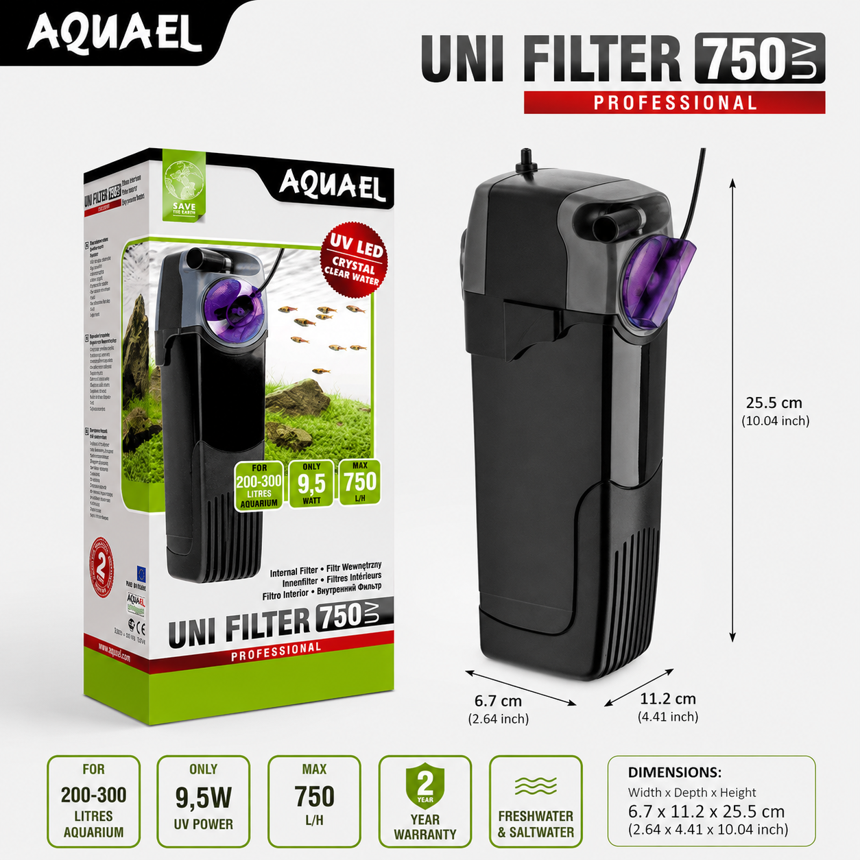 AQUAEL - Uni Filter 500 紫外线
