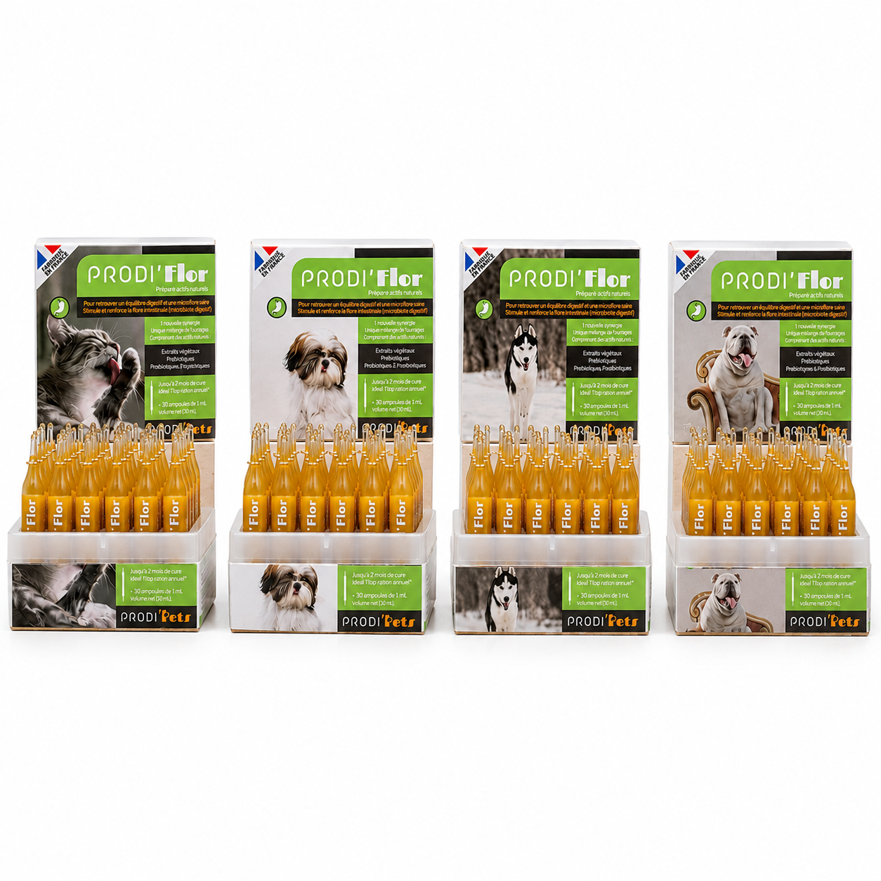 Prodipets - PRODI'FLOR Cat & Dog 30 Vials Probiotics Prebiotics Gut Health & Immunity Supplement