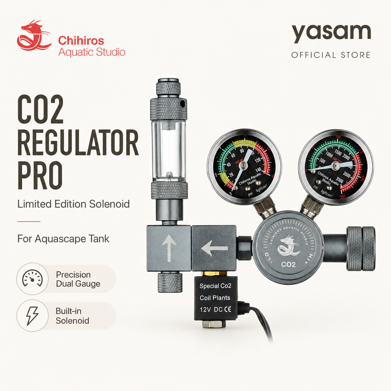 CHIHIROS - CO2 Regulator Pro solenoid with option for App Control