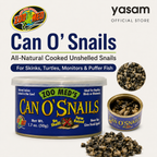 ZOO MED - Can O’ Snails All-Natural Cooked Unshelled Snails for Skinks, Turtles, Monitors & Puffer Fish