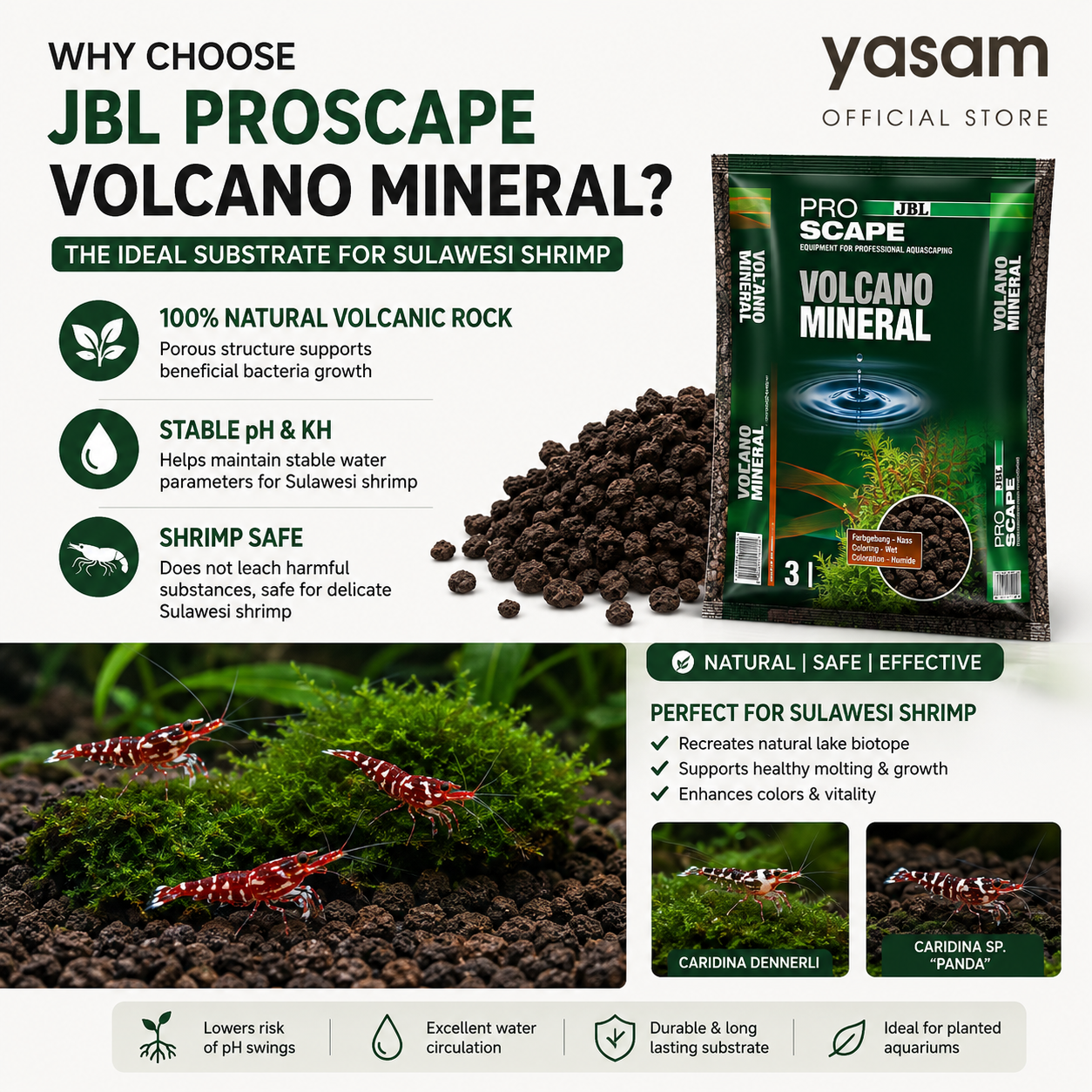 JBL - PROSCAPE VOLCANO MINERAL 3L Volcanic Soil Sulawesi Shrimp