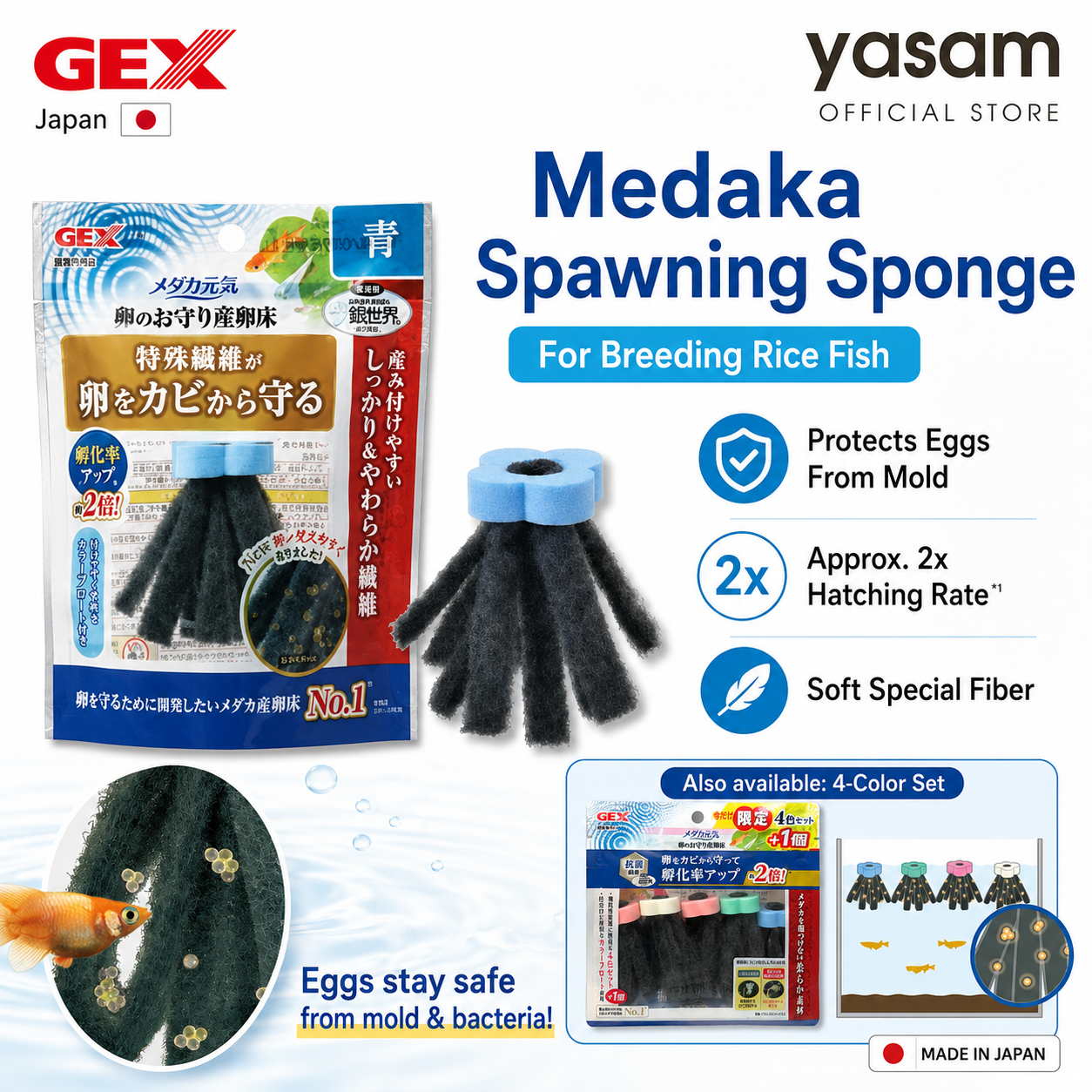 GEX - Spons Pemijahan Ikan Beras Jepang Medaka dari Jepang 