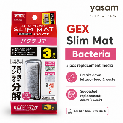 GEX - Slim Mat Filter Replacement Media (3pc, Carbon and Bacteria)