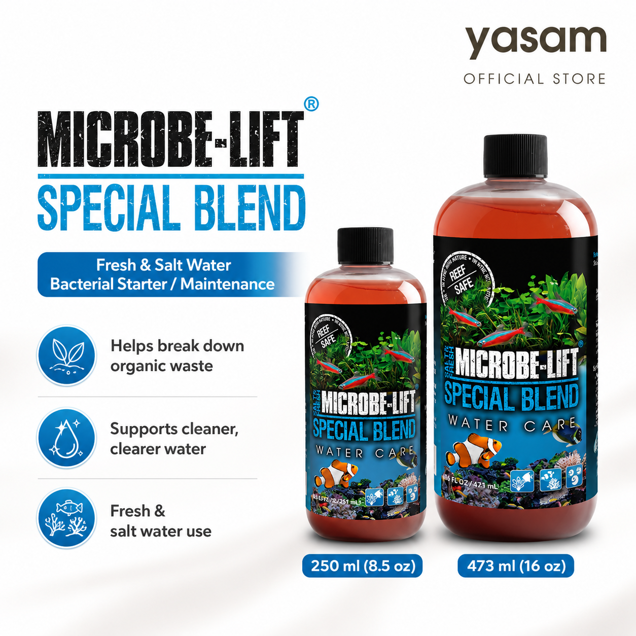 MICROBE LIFT - Special Blend (Salt and Fresh Water Bacterial Starter and Maintenance)
