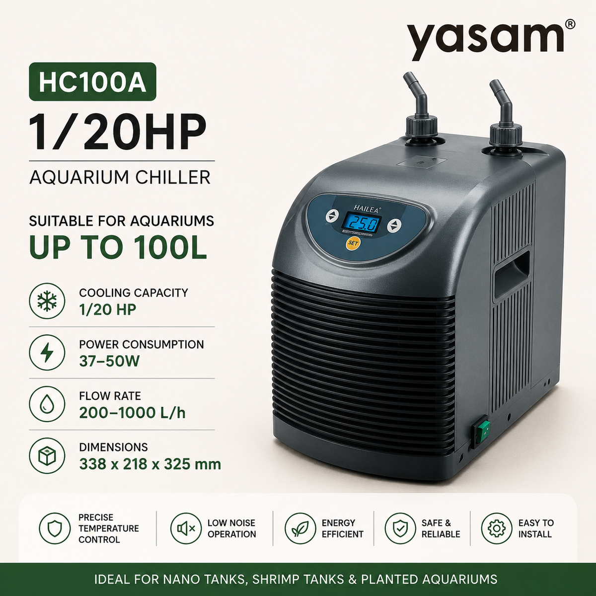 HAILEA - Aquarium Chiller with Express Cooling function and temperature indicator