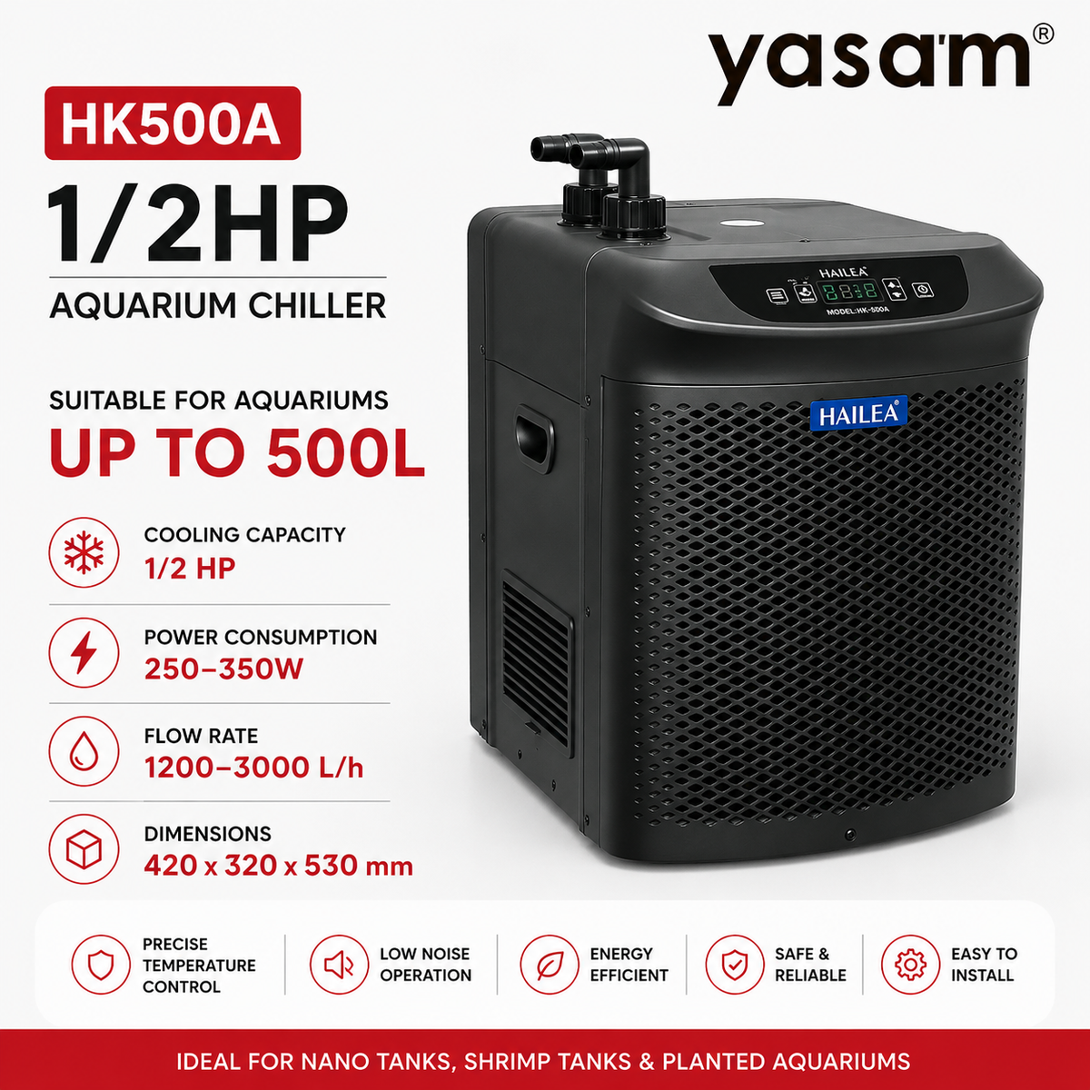HAILEA - Aquarium Chiller with Express Cooling function and temperature indicator
