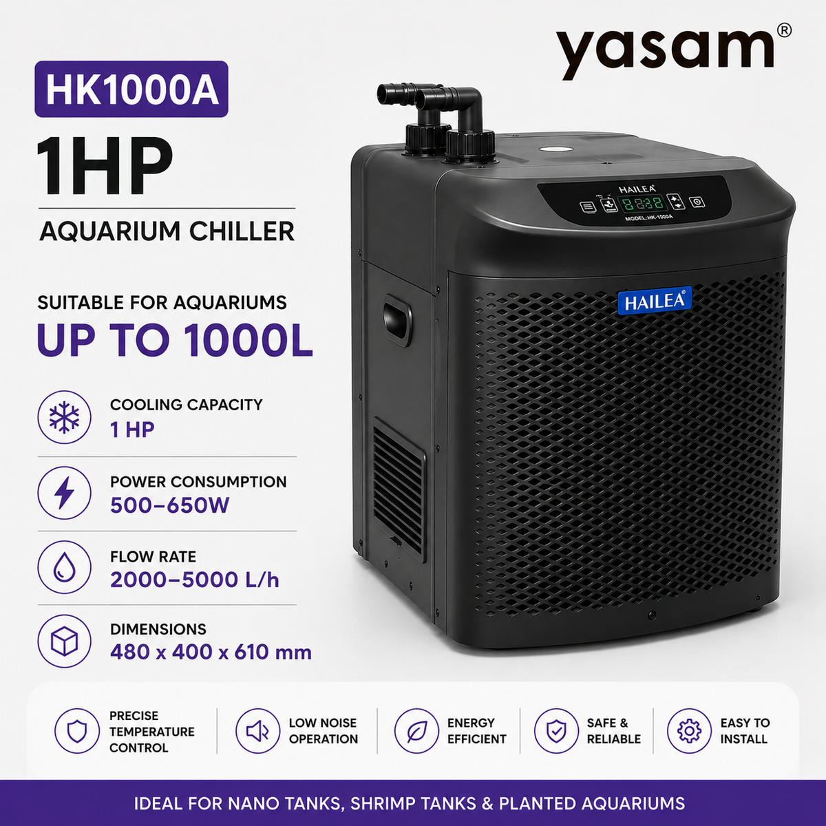 HAILEA - Aquarium Chiller with Express Cooling function and temperature indicator