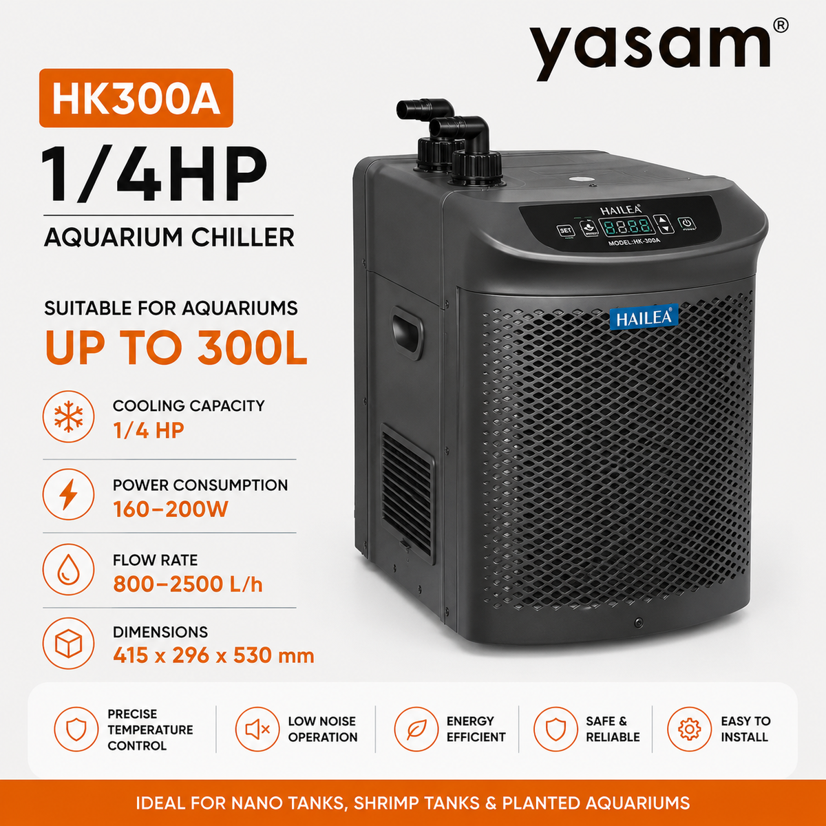 HAILEA - Aquarium Chiller with Express Cooling function and temperature indicator