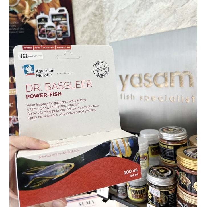博士。 BASSLEER - 明斯特水族馆动力鱼维生素食物喷雾（维生素喷雾适用于所有鱼类的颗粒食物）
