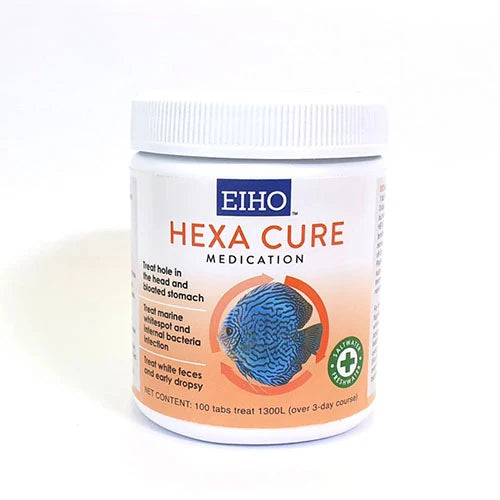 EIHO - HEXA CURE Treats Protozoa, Hole in Head, Dropsy (100 tabs)