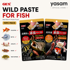 GEX - Wild Paste for Goldfish Betta Axolotl Badis Mini Puffers Tiger Fish Blood Worm & Black Soldier Fly & Krill 10pc