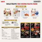 GEX - Wild Paste for Goldfish Betta Axolotl Badis Mini Puffers Tiger Fish Blood Worm & Black Soldier Fly & Krill 10pc