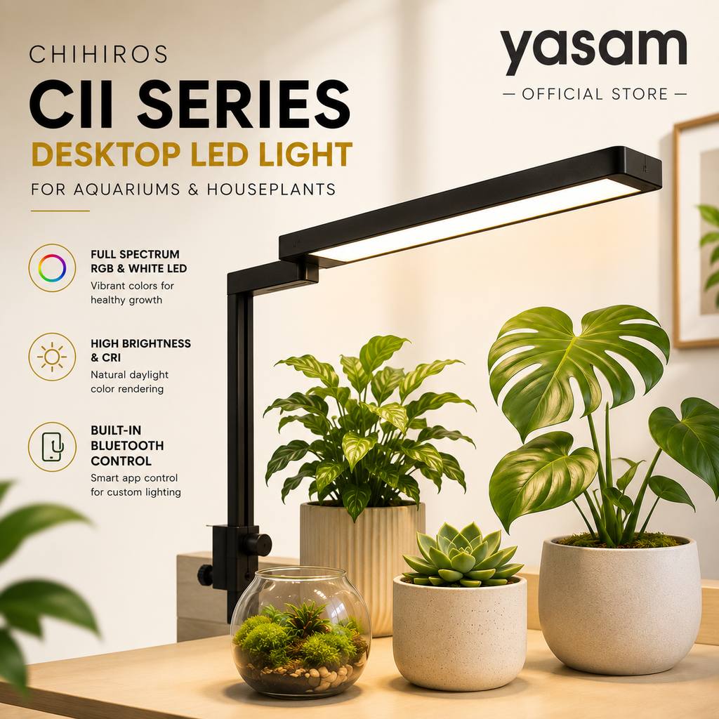 CHIHIROS - CII Series Desktop LED Light for Aquarium Aquascape with Built in bluetooth (C2 RGB/ C2 White)