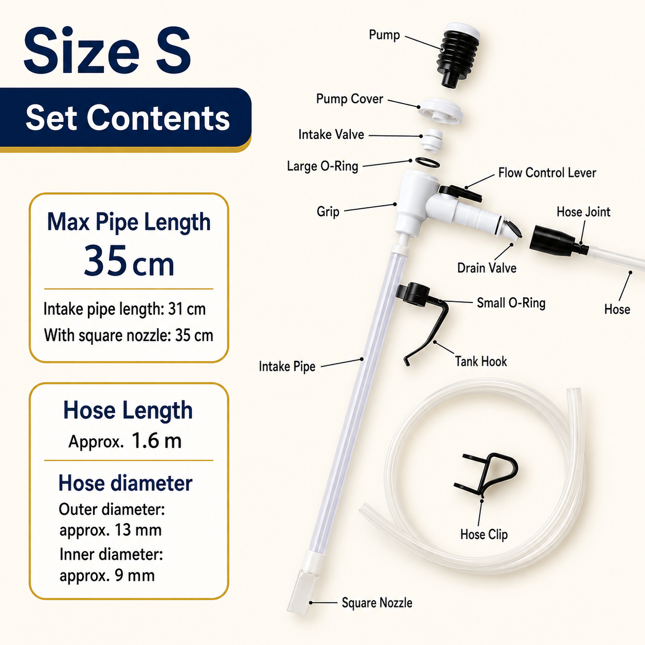 GEX - Master Clear Pro Siphon Pump (S -30cm, M - 36cm, L - 45cm)
