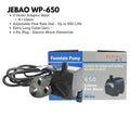 JEBAO - 3 Pin Plug Outdoors Water Pump Aquarium (2m Weather Proof Cable) - 650-1,500(L/Hr)