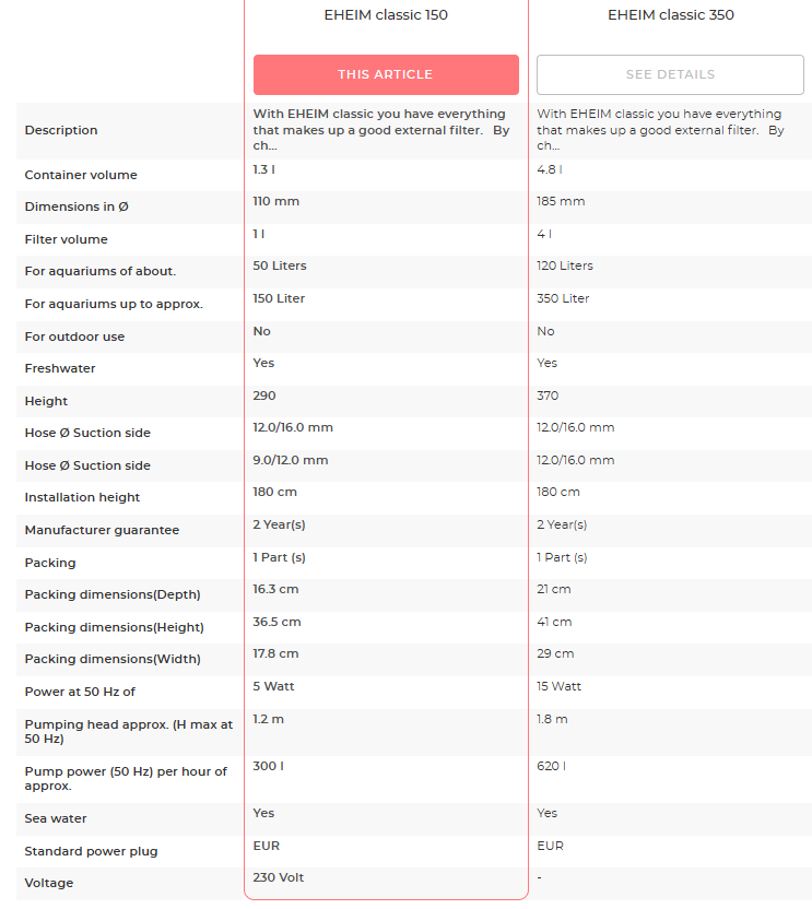 EHEIM - classic external filter comes with media classic 150, 250, 350, 600 for tanks up to 600L